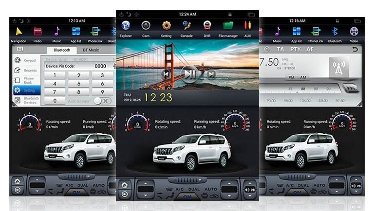 Citroen C Crosser Navigációs android autó multimédia vertikális kijelzővel (2006-2012)