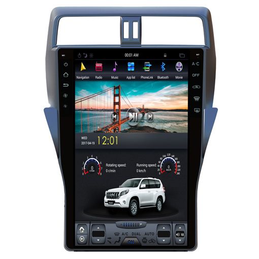 Toyota LC Prado 2018 Navigációs android autó multimédia vertikális kijelzővel