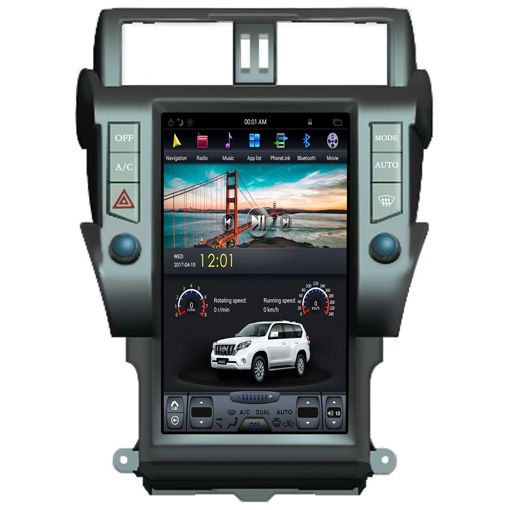 Toyota LC Prado 2010-2013 13,6 inch Navigációs android autó multimédia vertikális kijelzővel