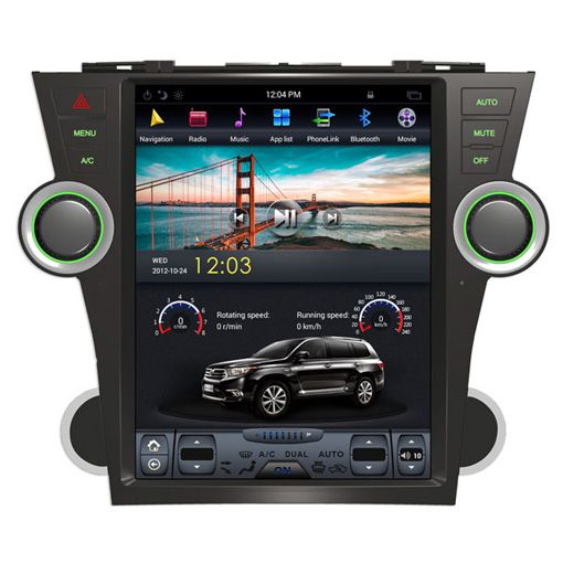 Toyota Highlander 2009-2013 Navigációs android autó multimédia vertikális kijelzővel