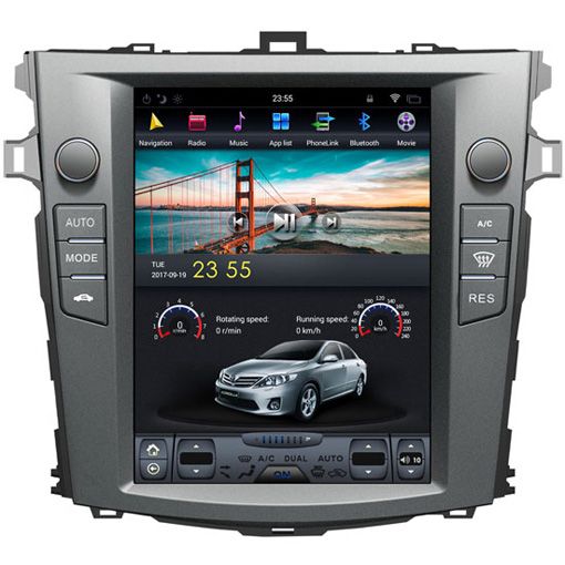 Toyota Corolla 2006-2013 Navigációs android autó multimédia vertikális kijelzővel
