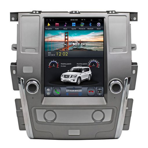 Nissan Patrol XE silver Navigációs android autó multimédia vertikális kijelzővel 