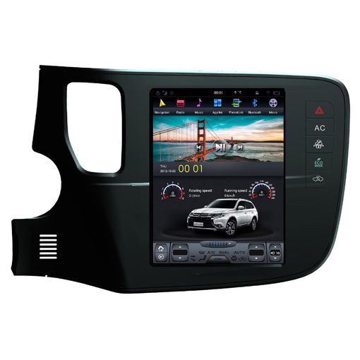 Mitsubishi Outlander 2013+ Navigációs android autó multimédia vertikális kijelzővel