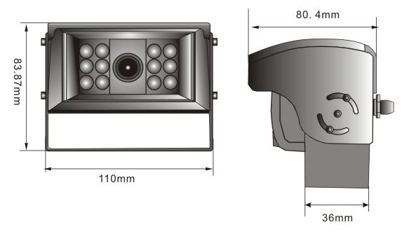 Sharp SV-CW134635CAI Tolatókamera, extra nagy látószög (4 pin)