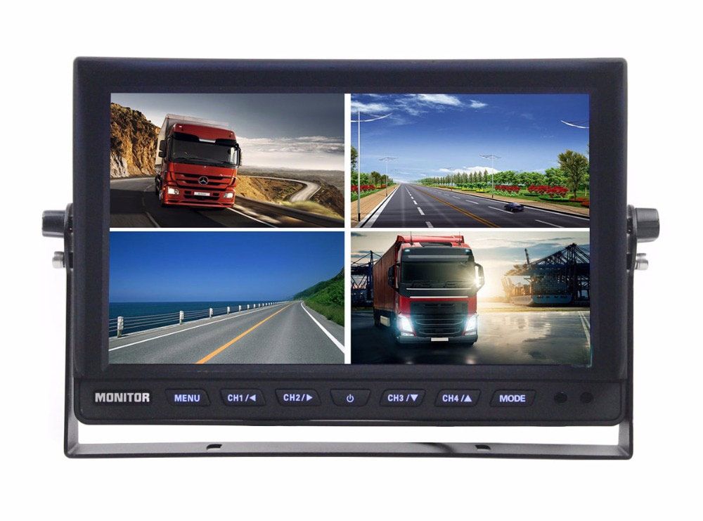 RIS RM-911QDVR 9" Quad Monitorba épített adatrögzítő (4 Pin)