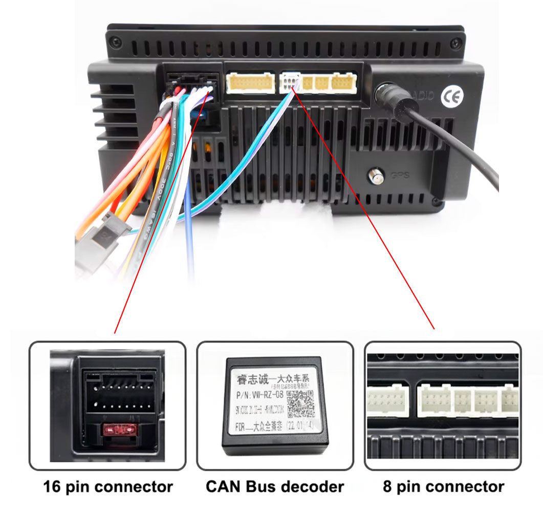 Ford UART 16pin Can Bus adapter, 24Pin (FD-XB-09)