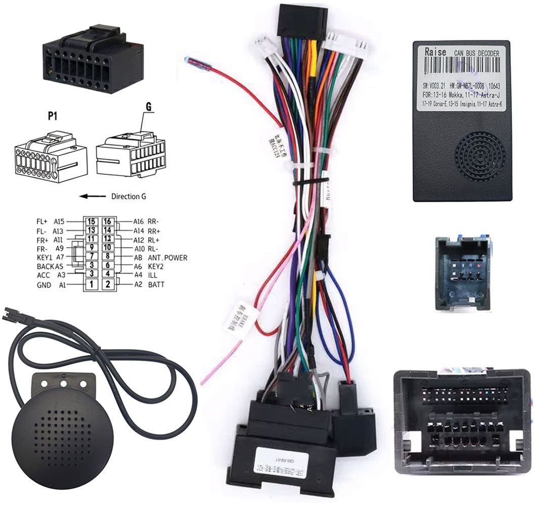Opel, Chevrolet UART 16pin Can Bus adapter (GM-XB-01)
