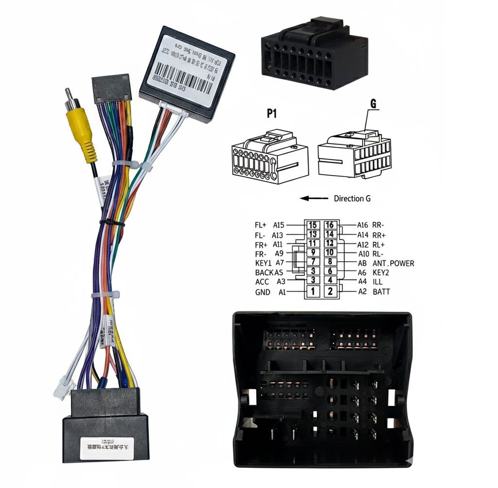Volkswagen MIB/PQ UART 16pin Can Bus adapter (VW-XB-03)