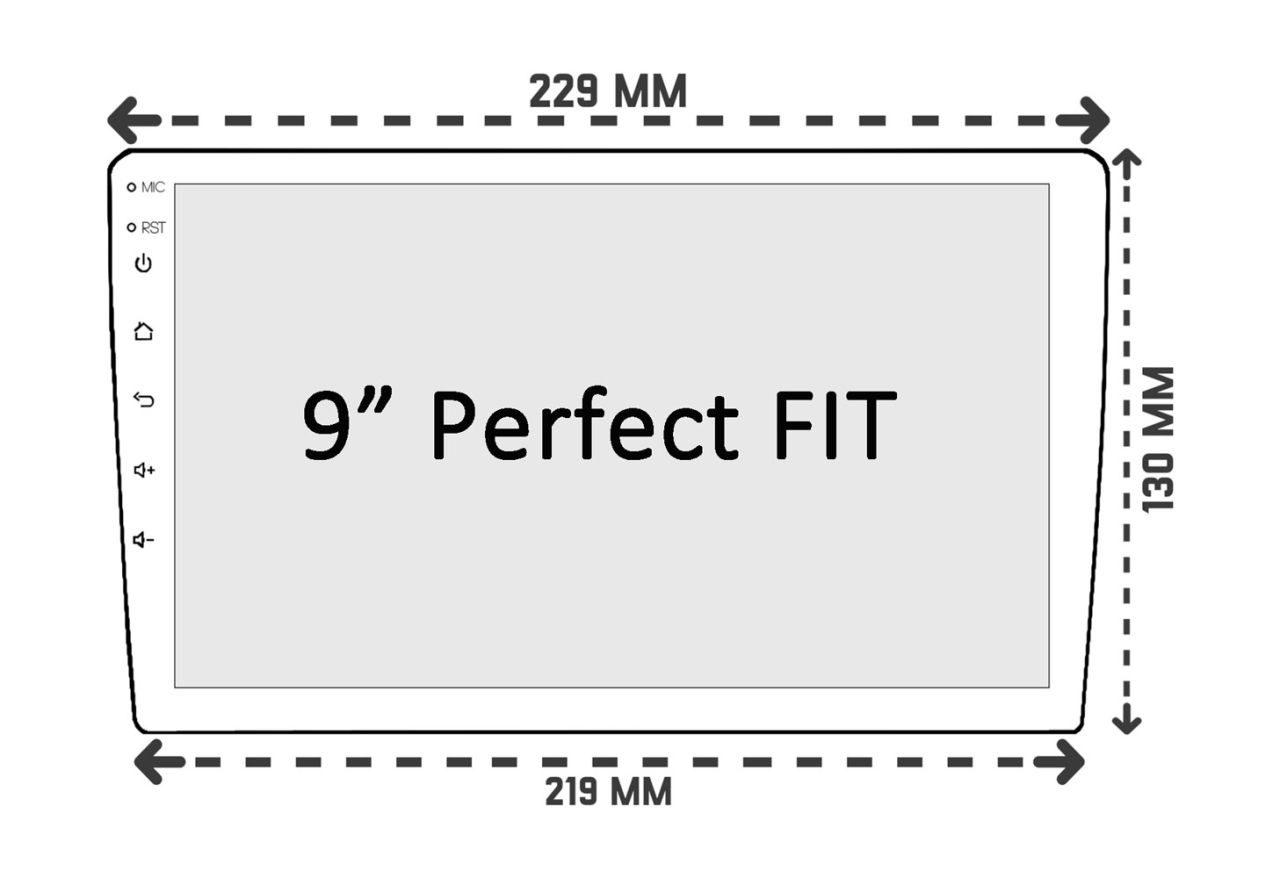 Volkswagen Scirocco, 9" autórádió beszerelő keret, Perfect FIT (AJ-VW-046)