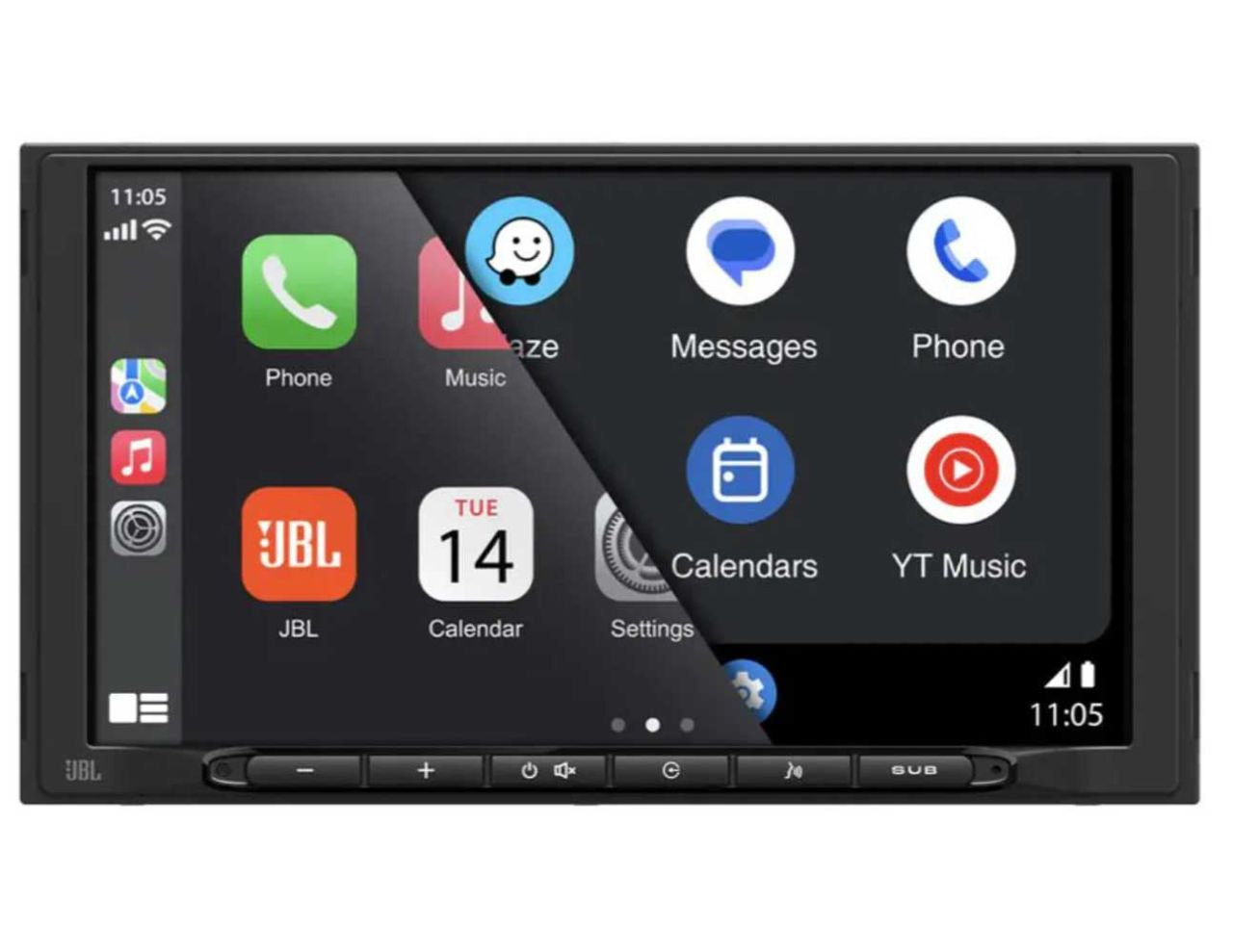 JBL Legend 700 2 DIN Fejegység, Apple CarPlay WiFi, Android Auto WiFi