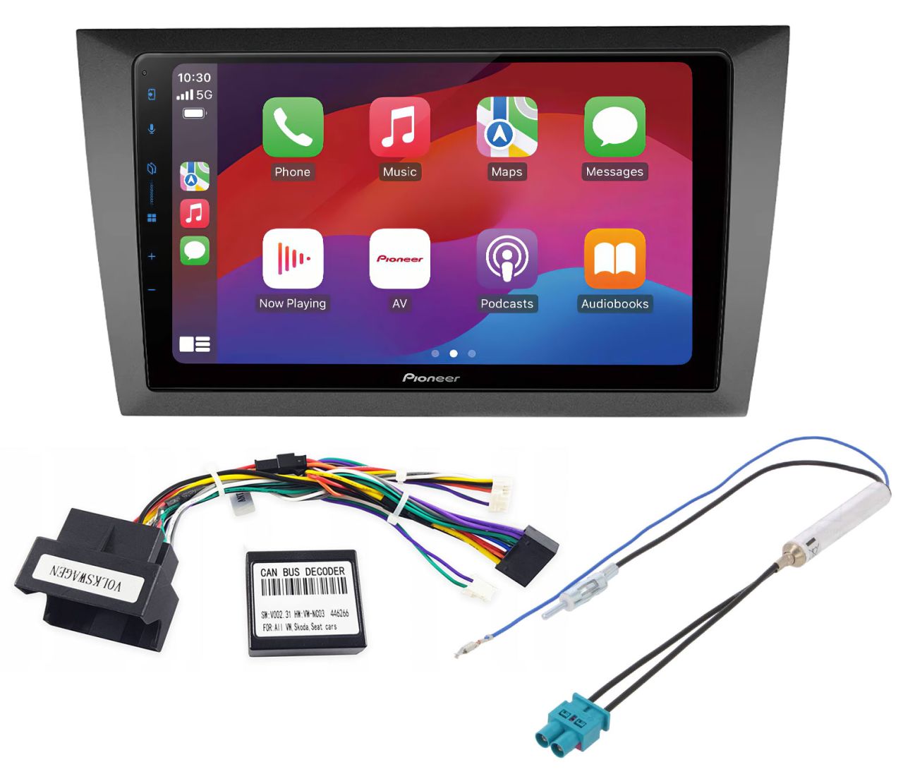 Volkswagen Golf VI Pioneer 9" Apple CarPlay, Android Auto Multimédia (UART)