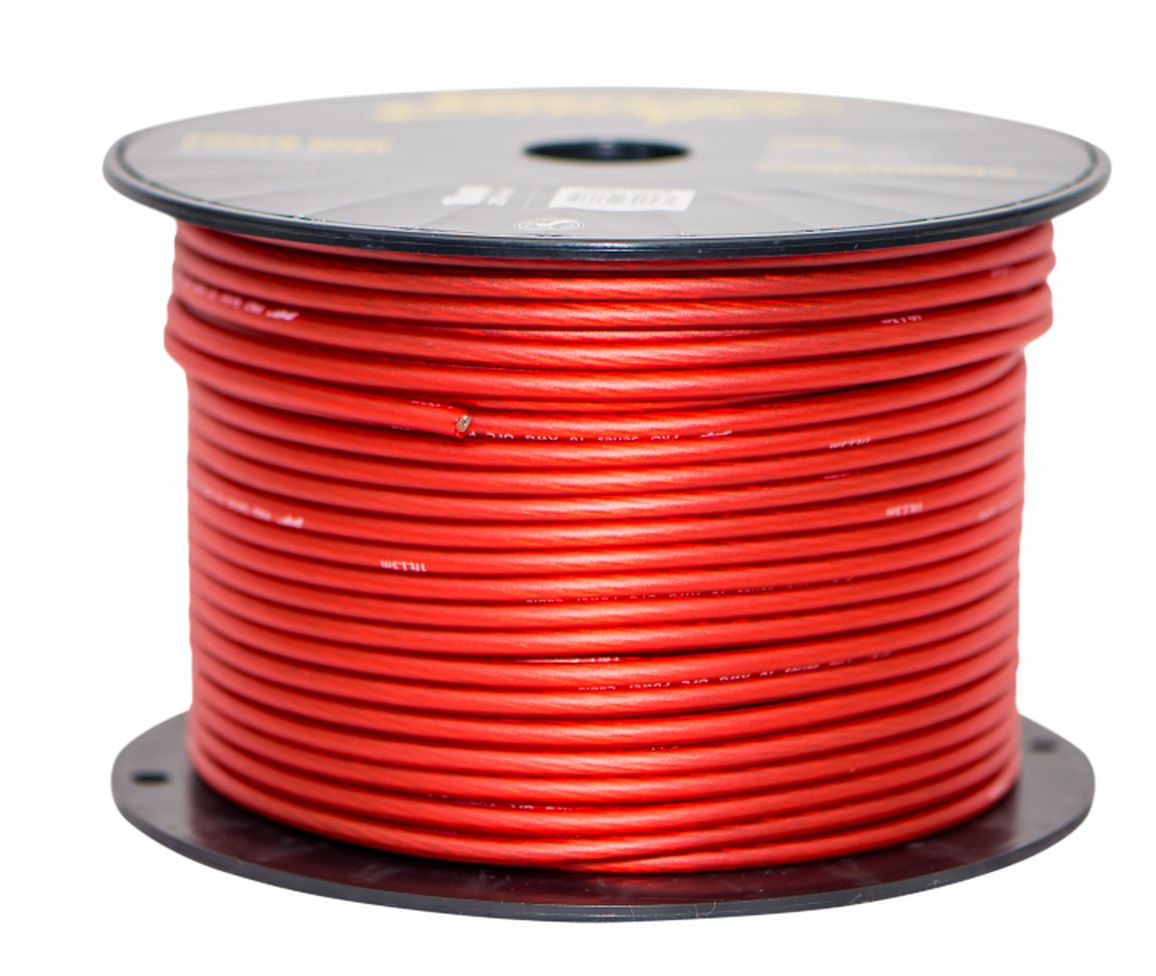 Stinger SPW18TR500 erősítő OFC tápkábel, piros 8mm2