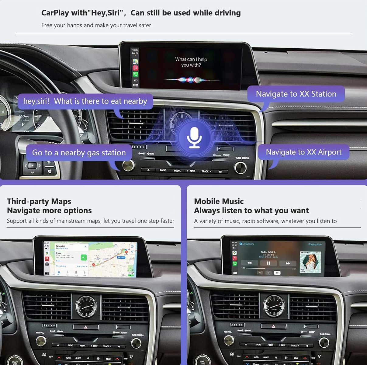 Lexus Apple Carplay, Android Auto adapter, joystick, kis touch pad (LX15)